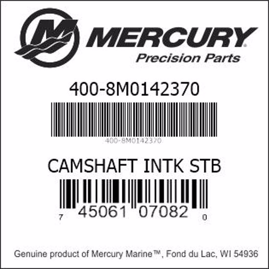 Bar codes for Mercury Marine part number 400-8M0142370