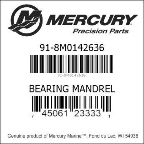 Bar codes for Mercury Marine part number 91-8M0142636