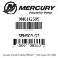 Bar codes for Mercury Marine part number 8M0142695