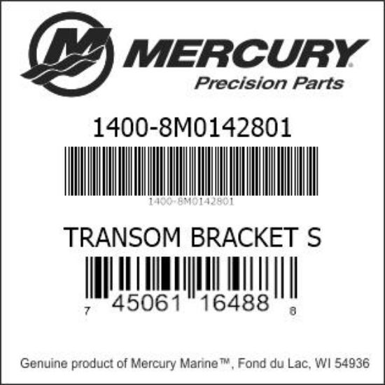 Bar codes for Mercury Marine part number 1400-8M0142801