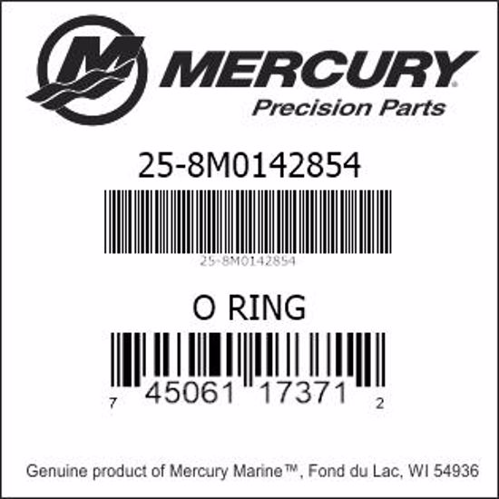 Bar codes for Mercury Marine part number 25-8M0142854