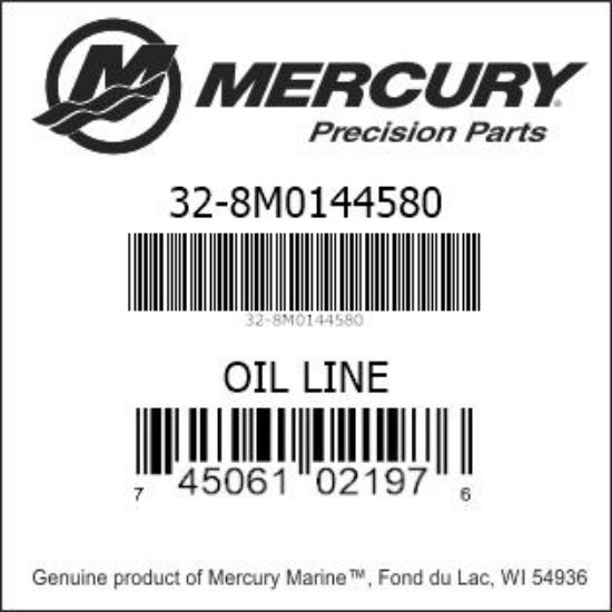 Bar codes for Mercury Marine part number 32-8M0144580