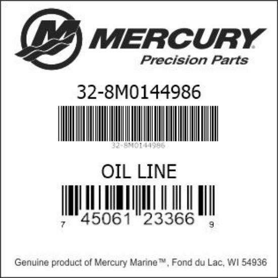 Bar codes for Mercury Marine part number 32-8M0144986