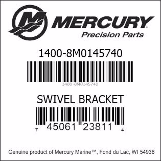 Bar codes for Mercury Marine part number 1400-8M0145740