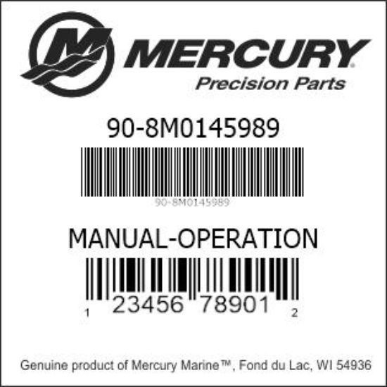 Bar codes for Mercury Marine part number 90-8M0145989