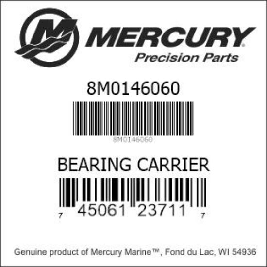 Bar codes for Mercury Marine part number 8M0146060