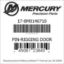 Mercury Marine part number 17-8M0146710 PIN-RIGGING DOOR Bar codes for Mercury Marine part number 17-8M0146710