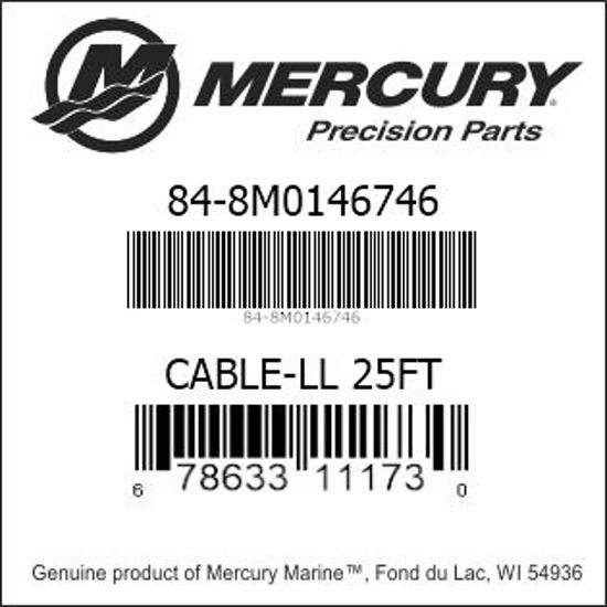 Bar codes for Mercury Marine part number 84-8M0146746