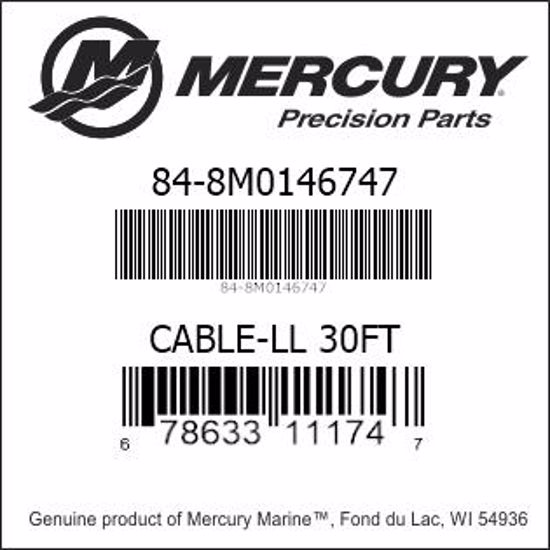 Bar codes for Mercury Marine part number 84-8M0146747