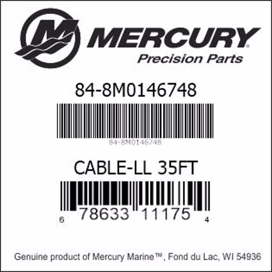 Bar codes for Mercury Marine part number 84-8M0146748