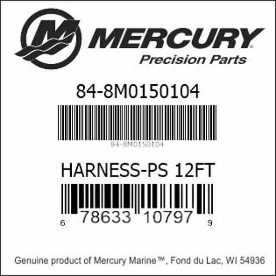 Bar codes for Mercury Marine part number 84-8M0150104