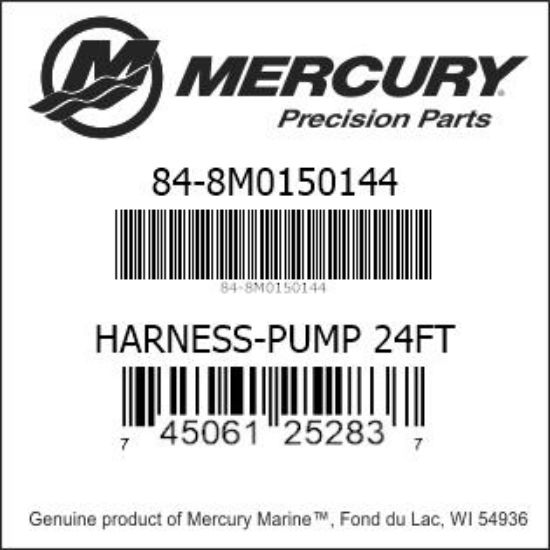 Bar codes for Mercury Marine part number 84-8M0150144