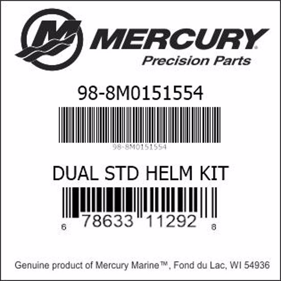 Bar codes for Mercury Marine part number 98-8M0151554