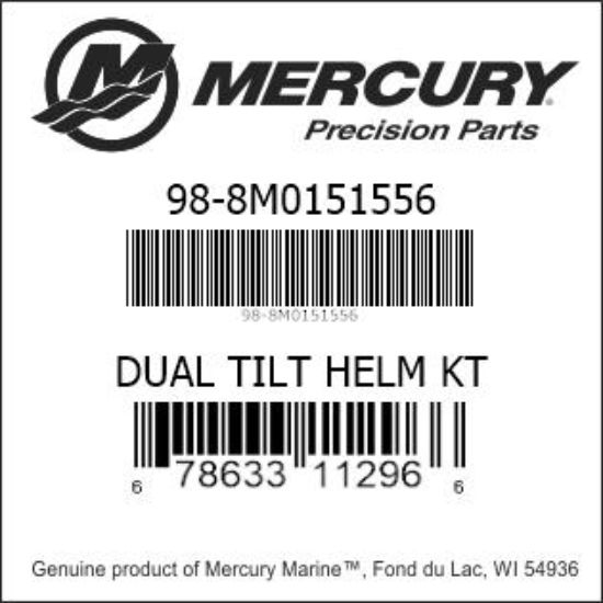 Bar codes for Mercury Marine part number 98-8M0151556