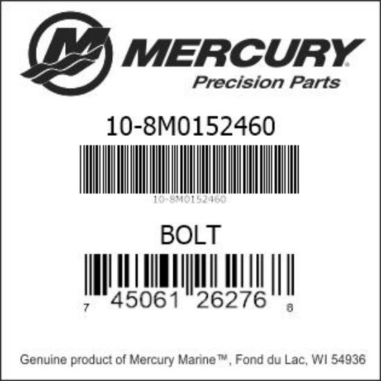 Bar codes for Mercury Marine part number 10-8M0152460
