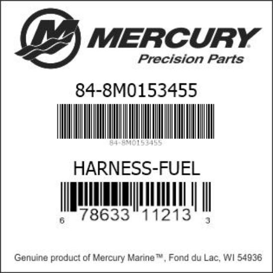 Bar codes for Mercury Marine part number 84-8M0153455