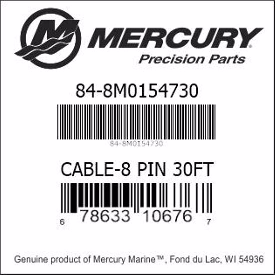 Bar codes for Mercury Marine part number 84-8M0154730