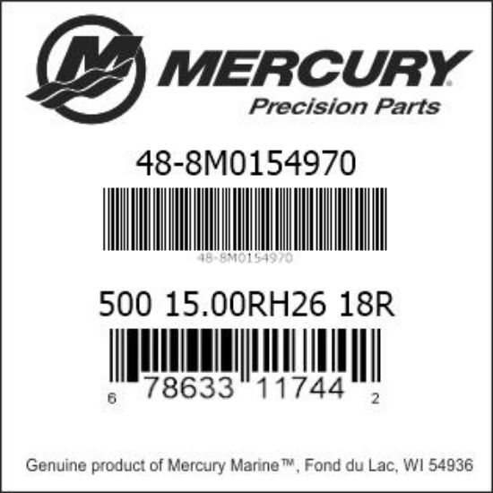 Bar codes for Mercury Marine part number 48-8M0154970