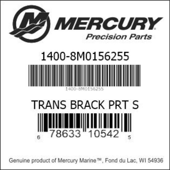 Bar codes for Mercury Marine part number 1400-8M0156255