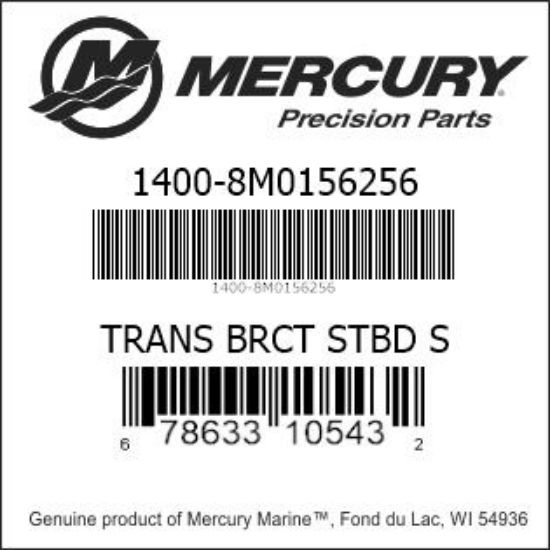 Bar codes for Mercury Marine part number 1400-8M0156256
