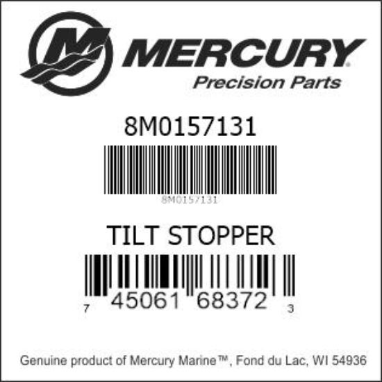 Bar codes for Mercury Marine part number 8M0157131
