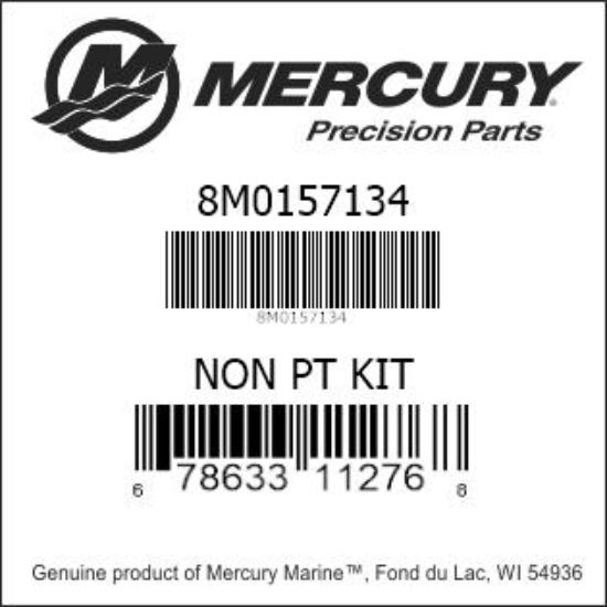 Bar codes for Mercury Marine part number 8M0157134