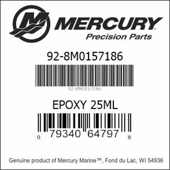 Bar codes for Mercury Marine part number 92-8M0157186
