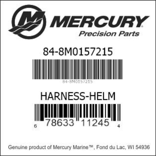 Bar codes for Mercury Marine part number 84-8M0157215