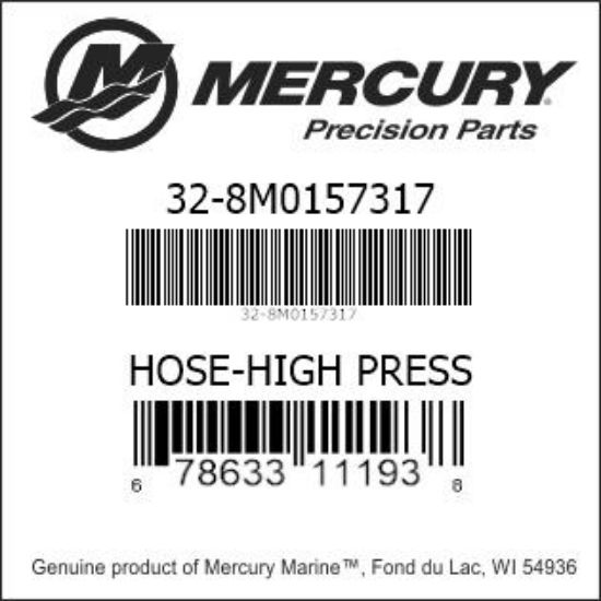 Bar codes for Mercury Marine part number 32-8M0157317