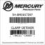 Mercury Marine part number 54-8M0157397 CLAMP OETIKER Bar codes for Mercury Marine part number 54-8M0157397