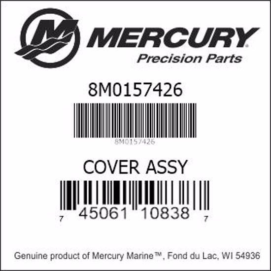 Bar codes for Mercury Marine part number 8M0157426