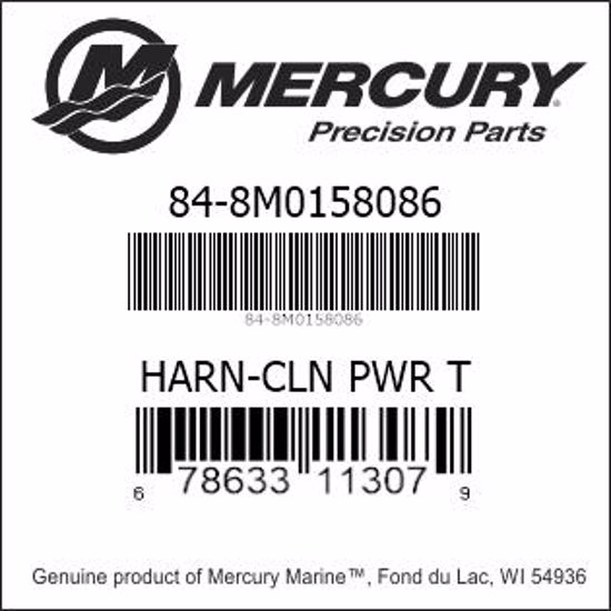 Bar codes for Mercury Marine part number 84-8M0158086