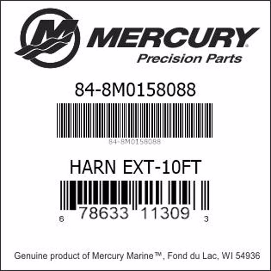 Bar codes for Mercury Marine part number 84-8M0158088