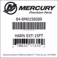 Bar codes for Mercury Marine part number 84-8M0158089