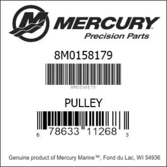 Bar codes for Mercury Marine part number 8M0158179