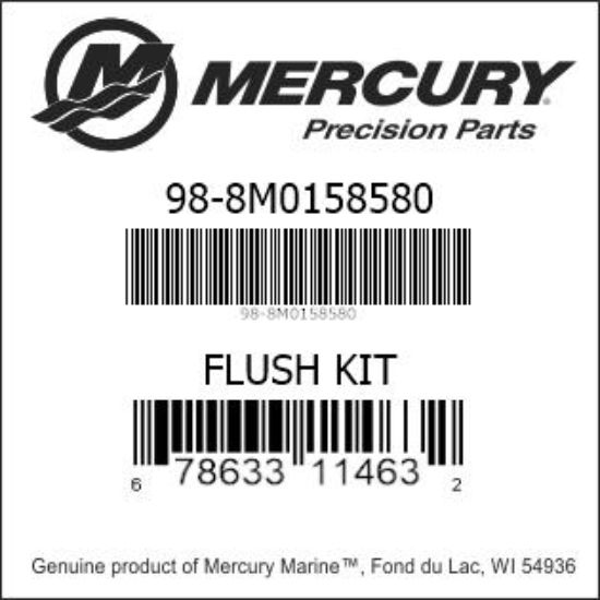 Bar codes for Mercury Marine part number 98-8M0158580