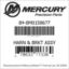 Mercury Marine part number 84-8M0158677 HARN & BRKT ASSY Bar codes for Mercury Marine part number 84-8M0158677