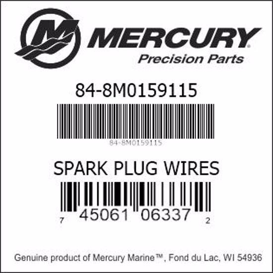 Bar codes for Mercury Marine part number 84-8M0159115