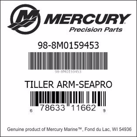 Bar codes for Mercury Marine part number 98-8M0159453