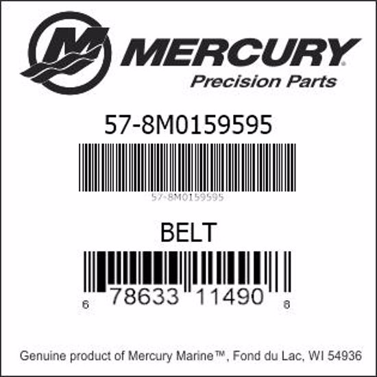 Bar codes for Mercury Marine part number 57-8M0159595