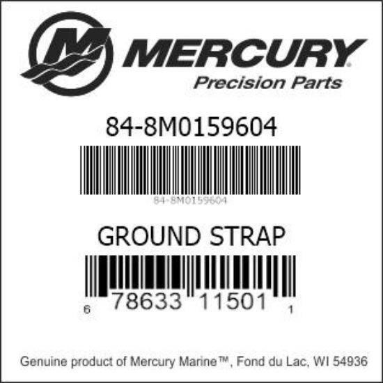 Bar codes for Mercury Marine part number 84-8M0159604