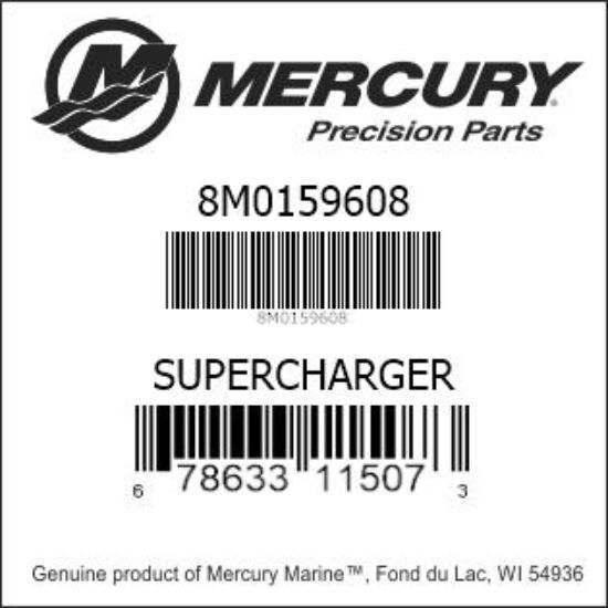 Bar codes for Mercury Marine part number 8M0159608