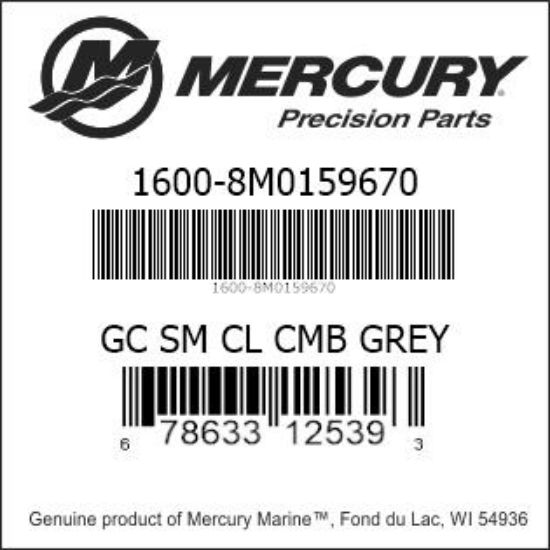 Bar codes for Mercury Marine part number 1600-8M0159670