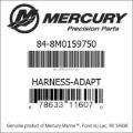 Bar codes for Mercury Marine part number 84-8M0159750