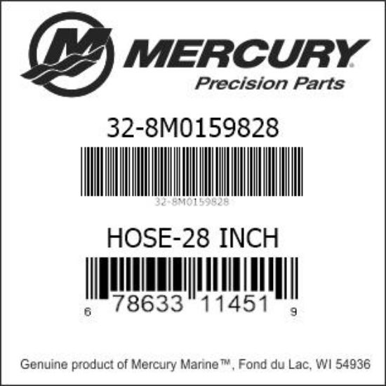 Bar codes for Mercury Marine part number 32-8M0159828