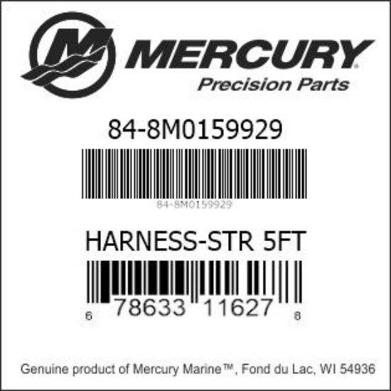 Bar codes for Mercury Marine part number 84-8M0159929