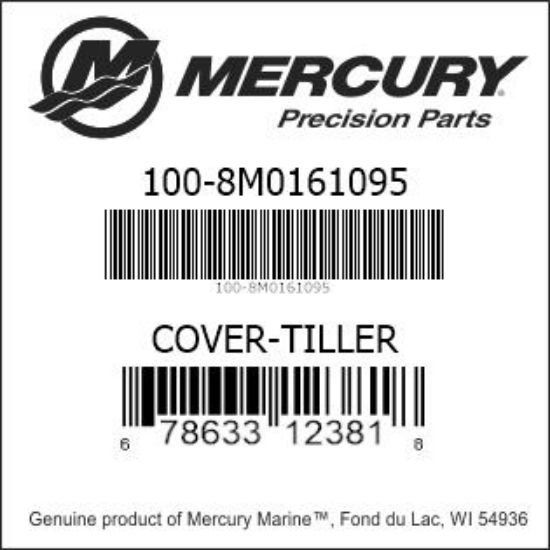 Bar codes for Mercury Marine part number 100-8M0161095