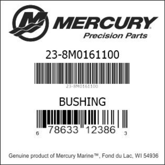 Bar codes for Mercury Marine part number 23-8M0161100