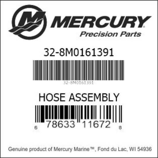 Bar codes for Mercury Marine part number 32-8M0161391