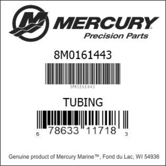 Bar codes for Mercury Marine part number 8M0161443